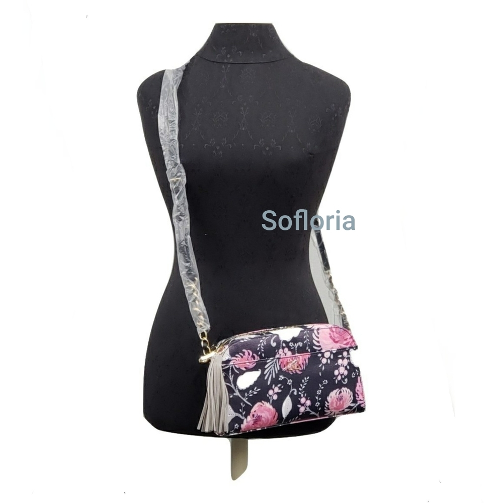 DENA Camera Bag Crossbody Handbag with Card Case